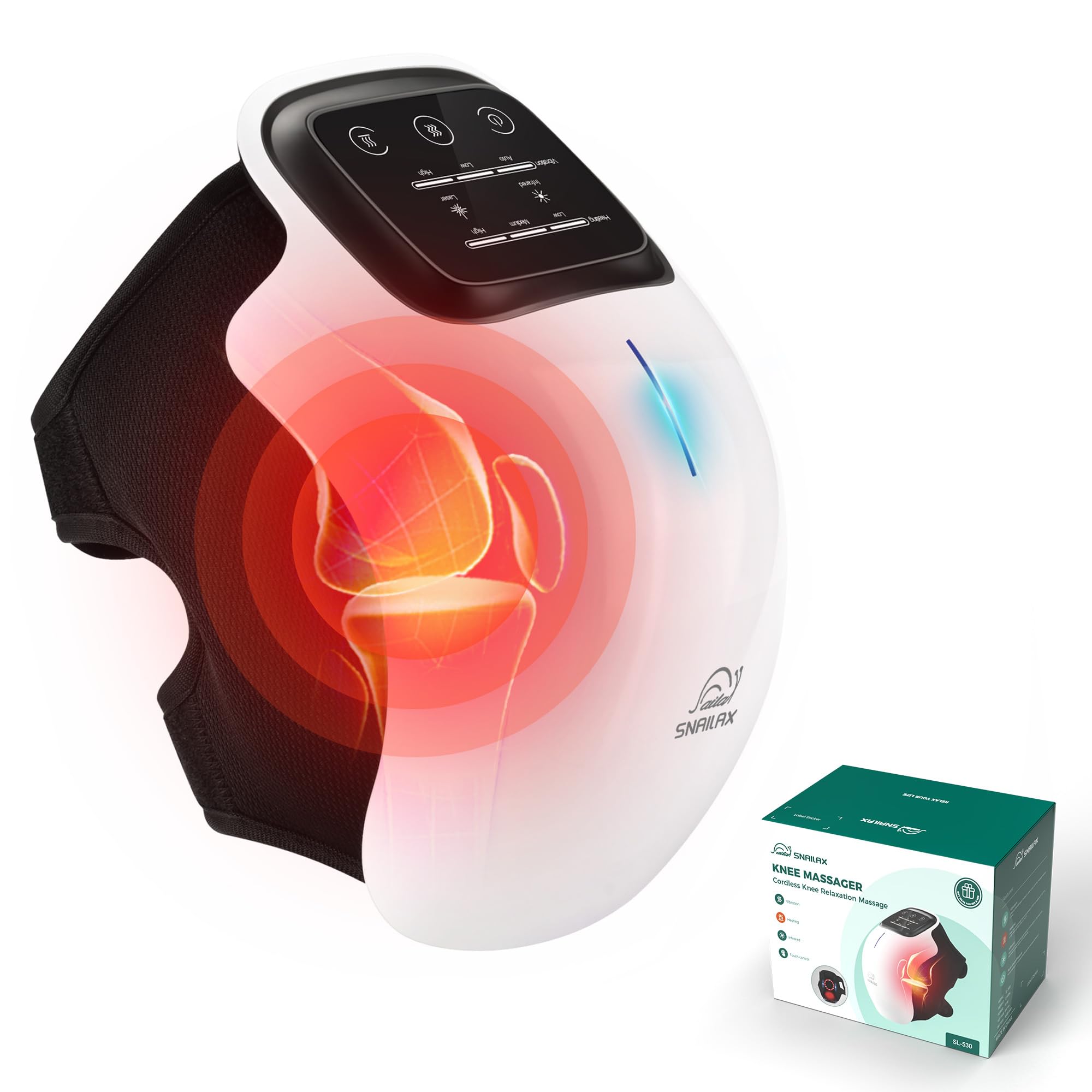 Snailax Cordless Knee Massager with Heat sold price at auction in Canada