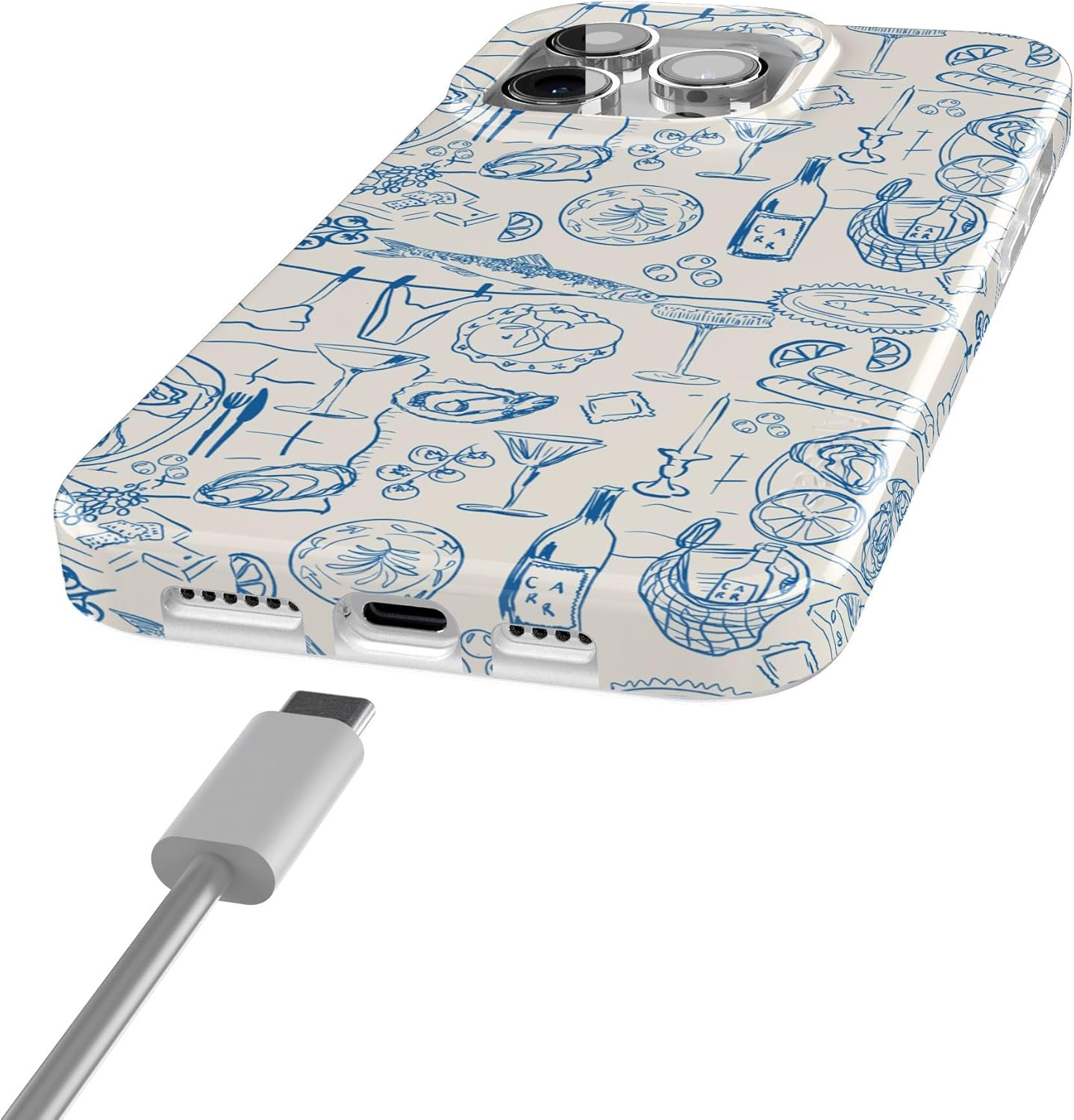 Casely iPhone 15 Pro Case | Amalfi Aperitivo | Dolce Vita | Compatible with MagSafe | Classic Ultra Thin Design