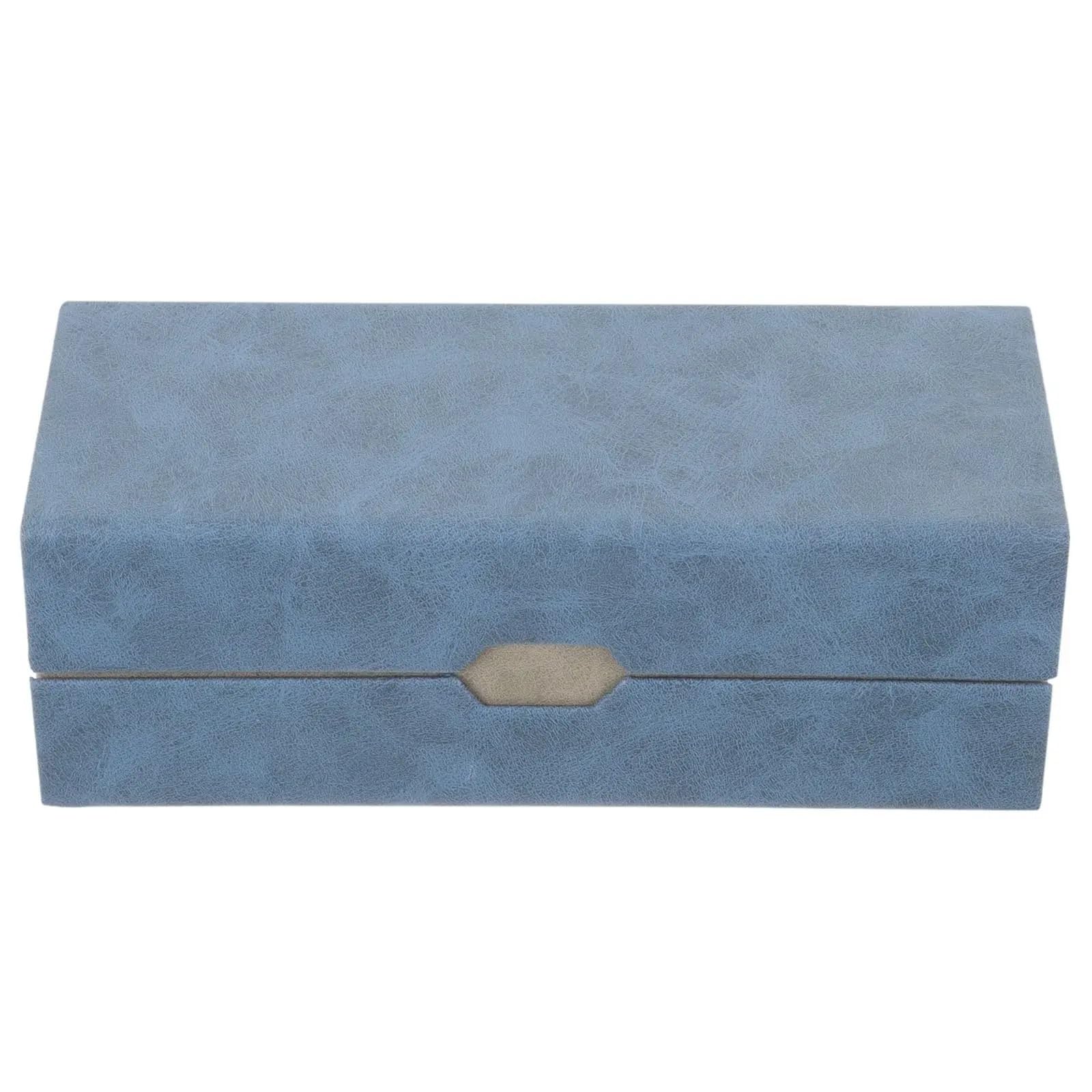 Funda De Gafas Estuche de Gafas de Doble propósito, Gafas de Sol de Viaje, Carcasa Dura, Doble Lente for Hombres y Mujeres(Blue)