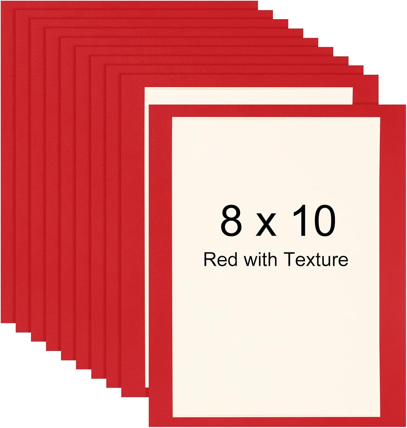 uxcell 8 x 10 Cardboard Picture Frame, 10pcs Pink with Texture Photo Wall Display Paper Frame with Clear Film for Children's Drawing Artwork Display Gallery Wall Frame Exhibition
