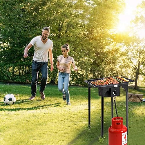 Miniatura 6 de MTFY Estufa de campamento al aire libre, estufa de gas propano de alta presión de un solo quemador, estufa de campamento, cocina de gas portátil