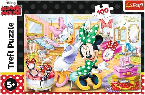 Miniatura 2 de Trefl - Minnie Mouse - Minnie en un salón de belleza - Rompecabezas de 100 piezas