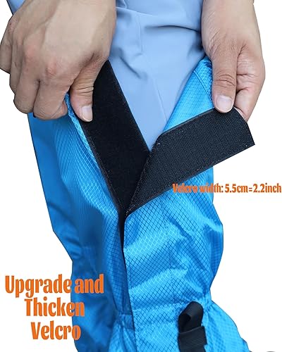 Miniatura 5 de QTECLOR Polainas ajustables para hombre y mujer, para adolescentes, adultos, color negro, azul, verde, morado, zapatos de nieve para senderismo,