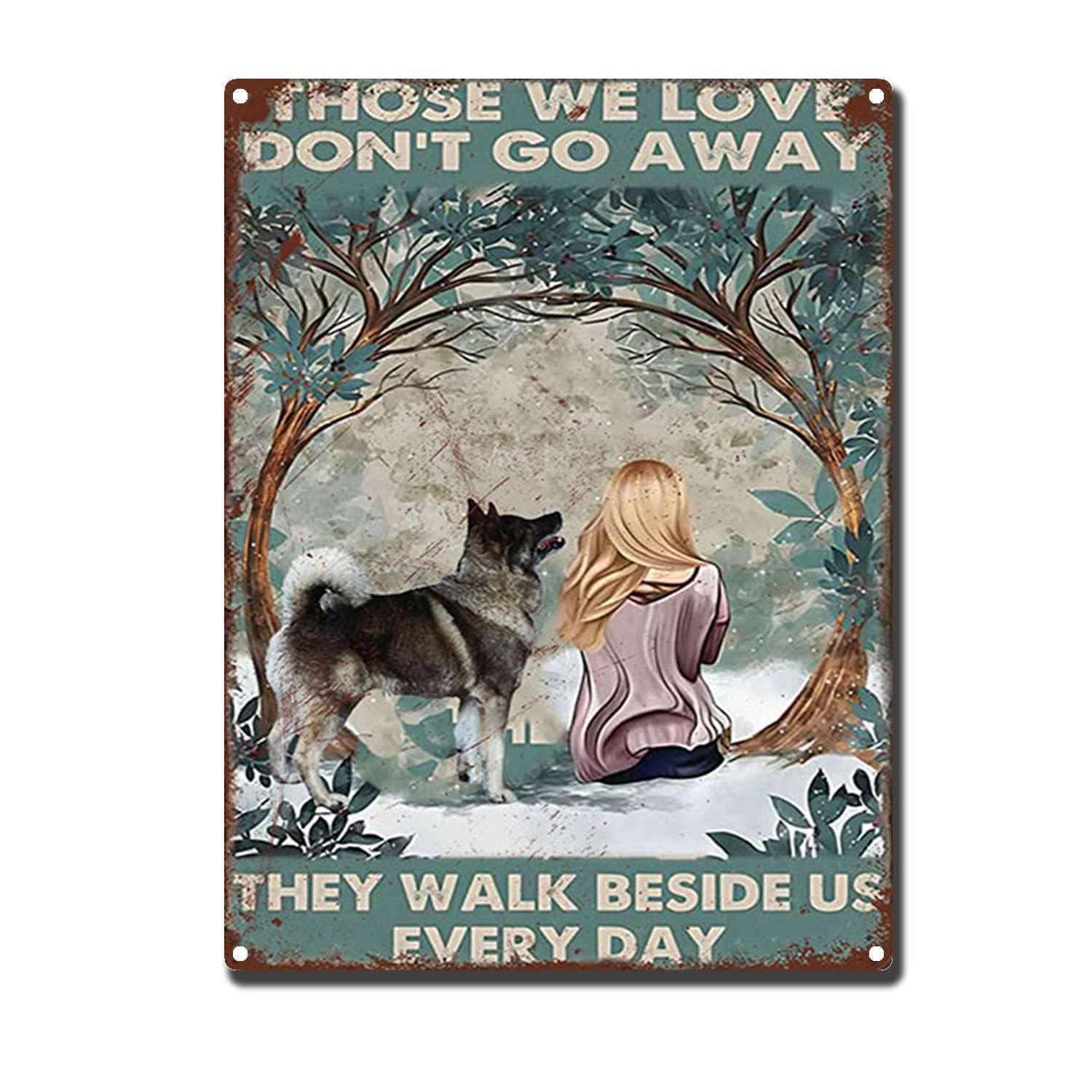 HYCLAM Vintagemetal SignThe Girl Those We Love Don't Go Away Restoring Ancient Ways Wine Cellar The hotelThe Wall Decorate Painting 12x16inch-Tin Sign
