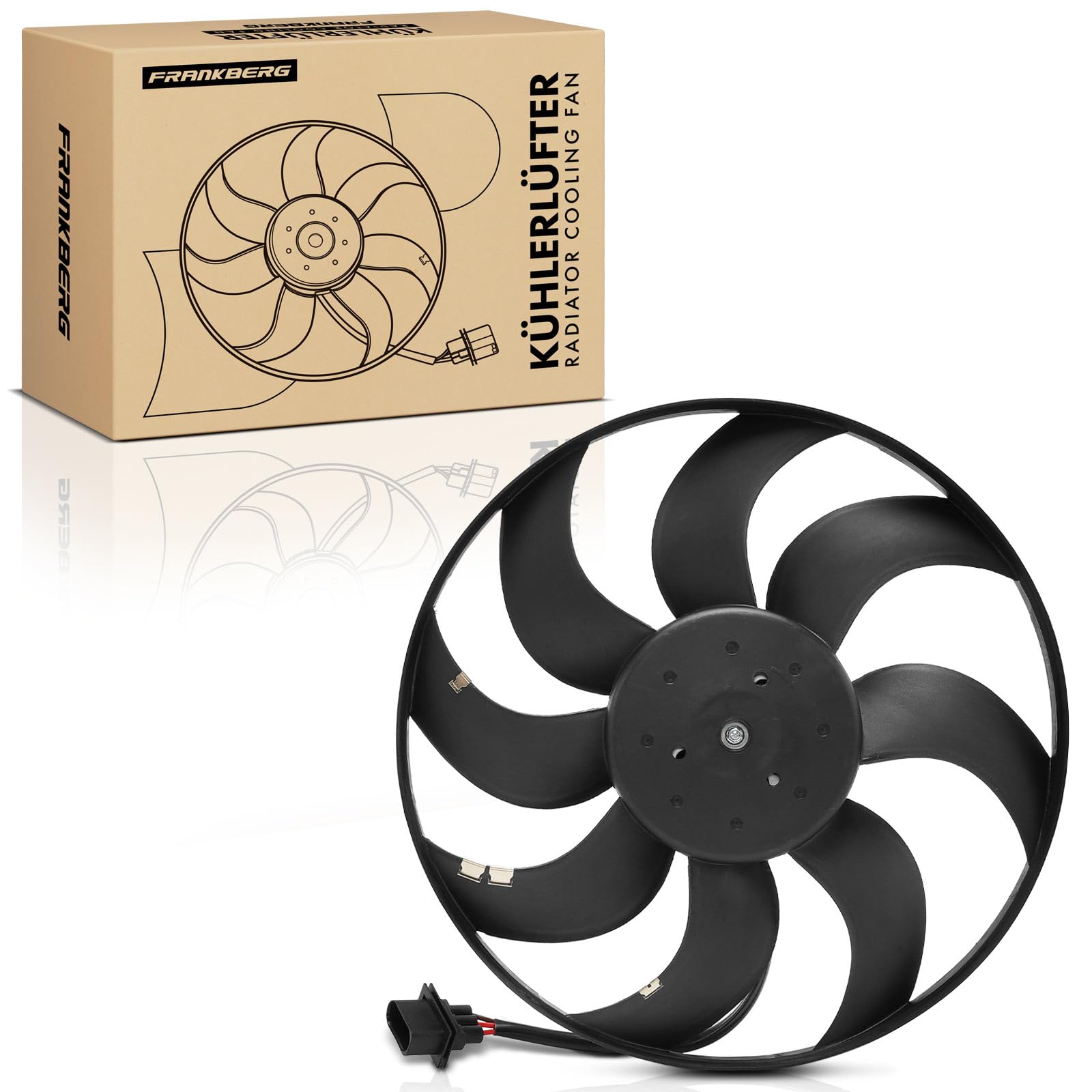 Frankberg Ventilador del radiador rueda del ventilador enfriador de agua