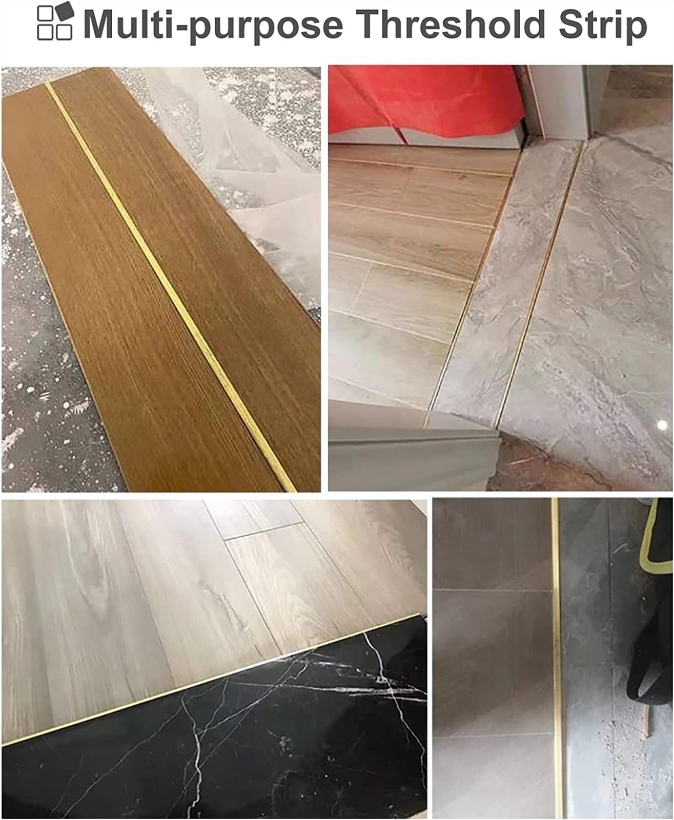 KEuLen Profilo di Transizione, Striscia di Soglia, for Laminato su Legno Duro, Striscia di Copertura for Pavimenti in Stile Z, Barra di Copertura for seminterrato di Porte Interne