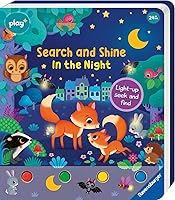 Ravensburger Play+ Search & Shine: In the Night Light-Up Search & Find Book - Boosts Toddler Focus & Independent Play