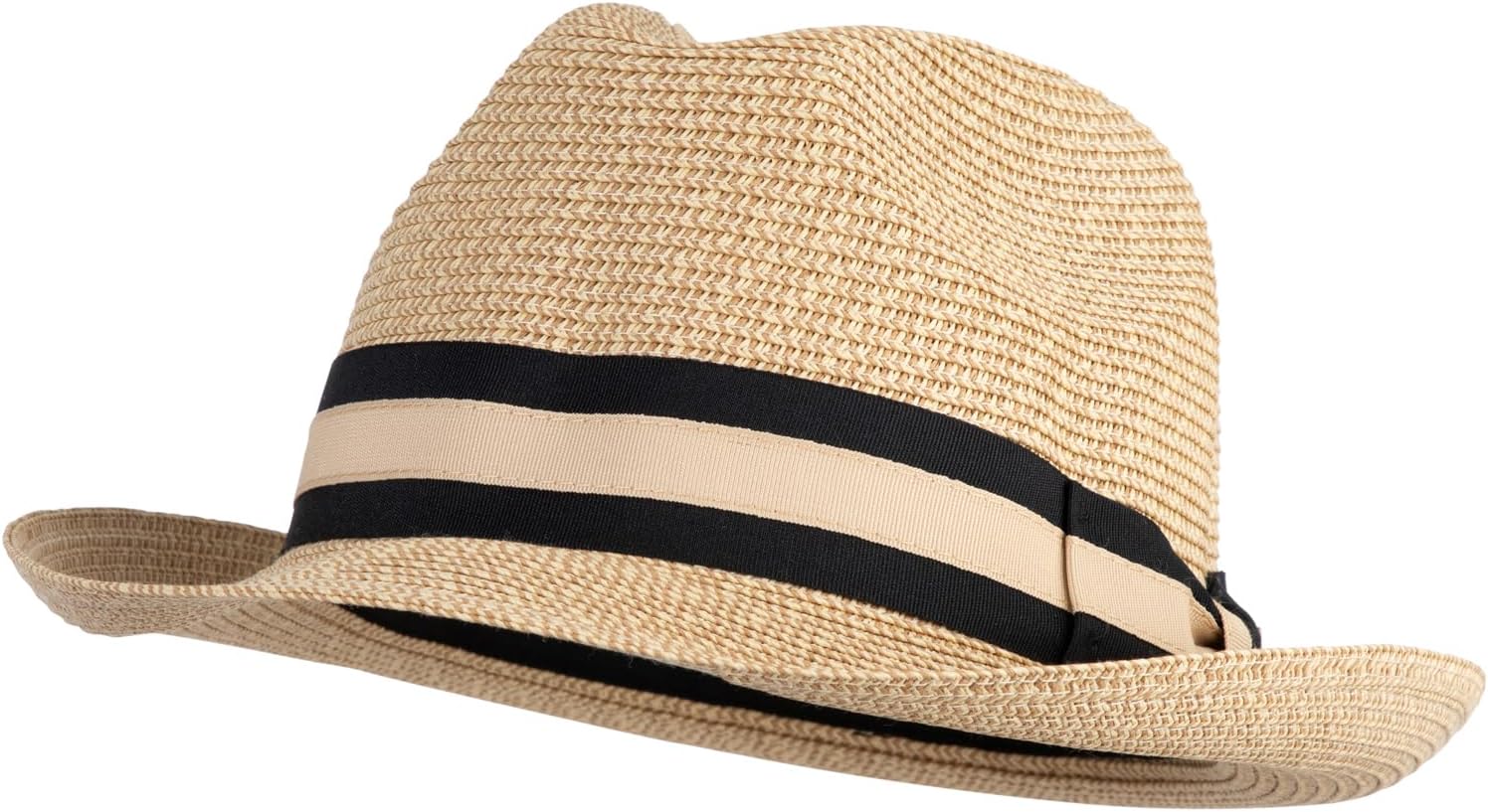Men's Up Brim Braid Fedora Hat