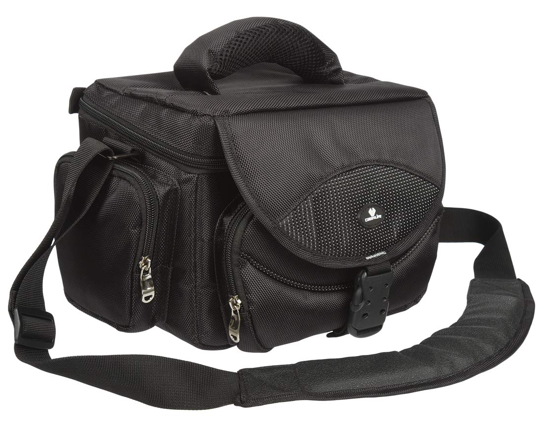 Case4Life Large Pro Range SLR Camera Bag Case + Rain cover for Panasonic Lumix DMC- Series inc G70, G80, G85, DMC-GH4, DMC-GH5 FZ62, FZ72, FZ200, DMC-FZ72EB-K, DMC-FZ300, FZ1000EB, FX2000, FZ2500