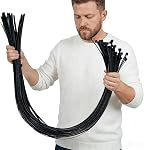 50 Pcs Extra Long Zip Ties 36 Inch, Heavy Duty Cable Ties with 200 Pounds Tensile Strength, Self-Locking UV Resistant Nylon Tie Wraps for Outdoor Use
