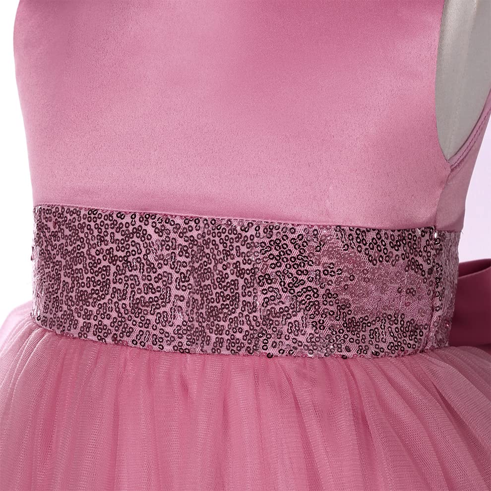 Vestido para niñas de corte asimétrico ideal para brillar como princesa en bodas y fiestas de noche 5