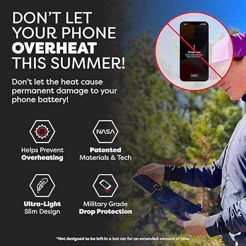 Miniatura 2 de PHOOZY Apollo II - Funda térmica para teléfono con forro antimicrobiano y llavero como se ve en Shark Tank funda aislada para clima frío que evita