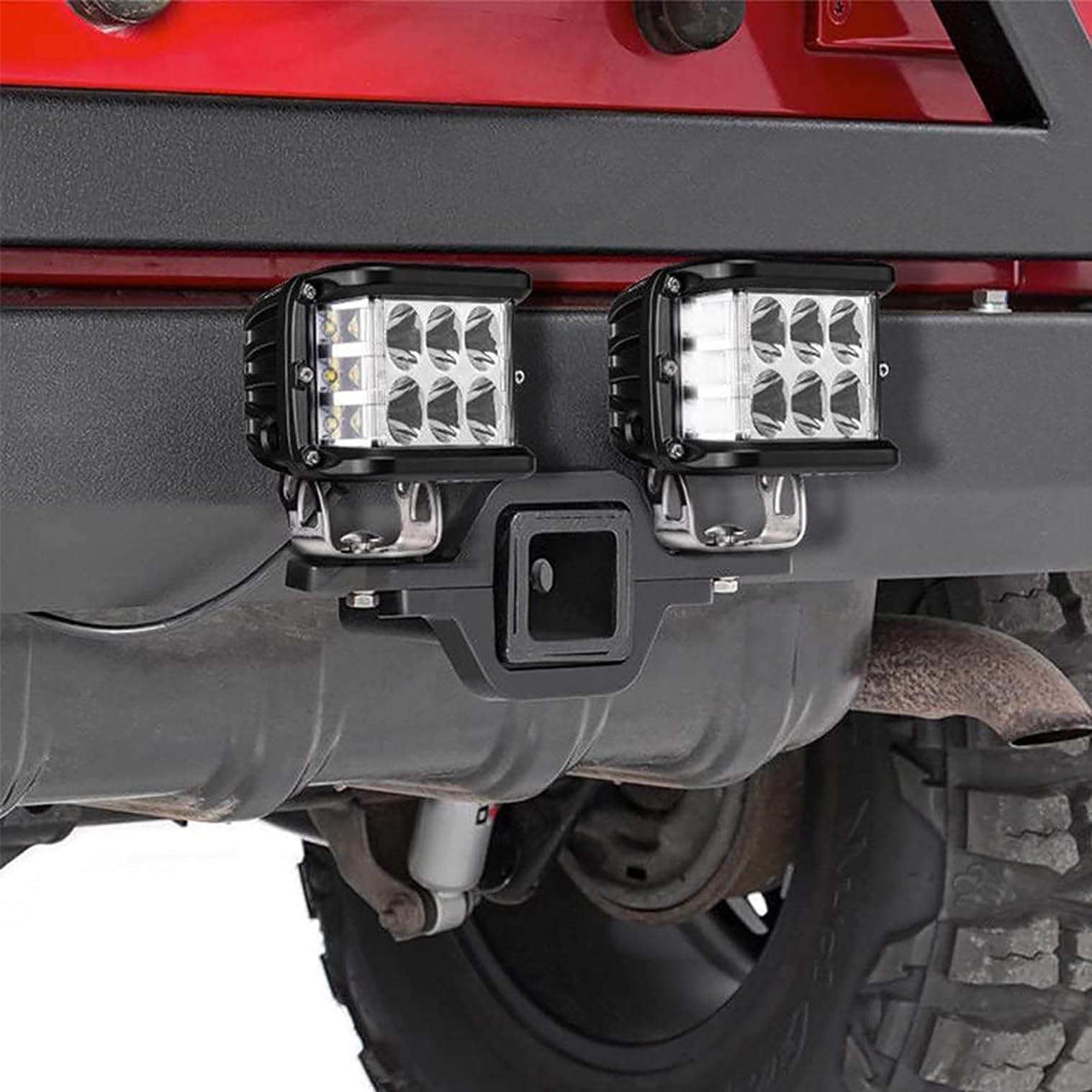 Willpower 2P Phare LED 4 Pouces 60W stroboscopique | 12V Spot cube, compatible bateau tracteur 4x4 SUV