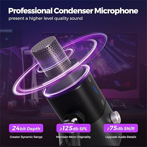 Miniatura 2 de NearStream AM25X Gen2 XLRUSB Micrófono de condensador con cancelación de ruidocontrol de volumenconector de auricularessilencio, micrófono de