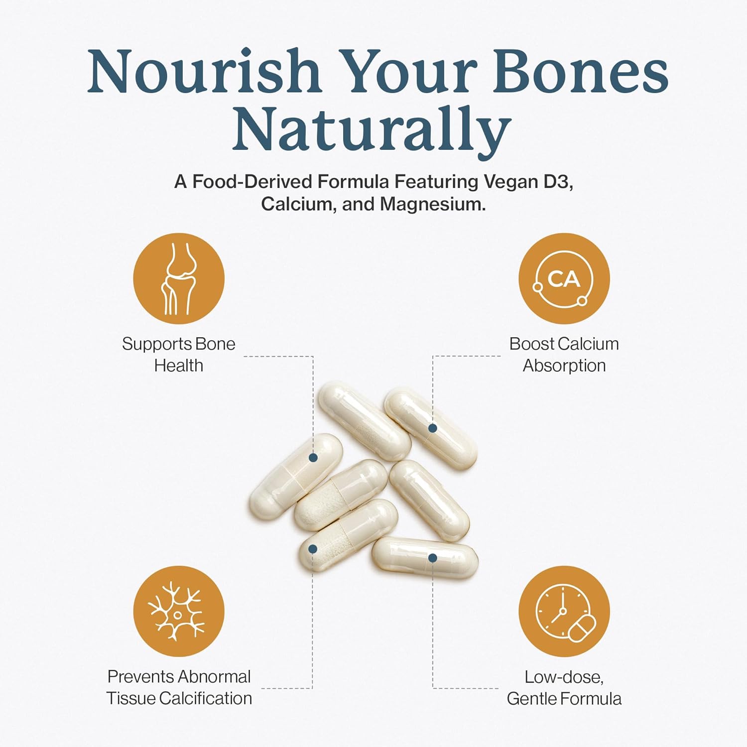 Dr. Fuhrman Osteo Bone Health Supplement | Wholefood ostSupplement for Women & Men | Vitamin for Bone Density | Organic Vitamin D3, Calcium, Magnesium & K2 | Natural Ingredients | 120 Caps - Image 2