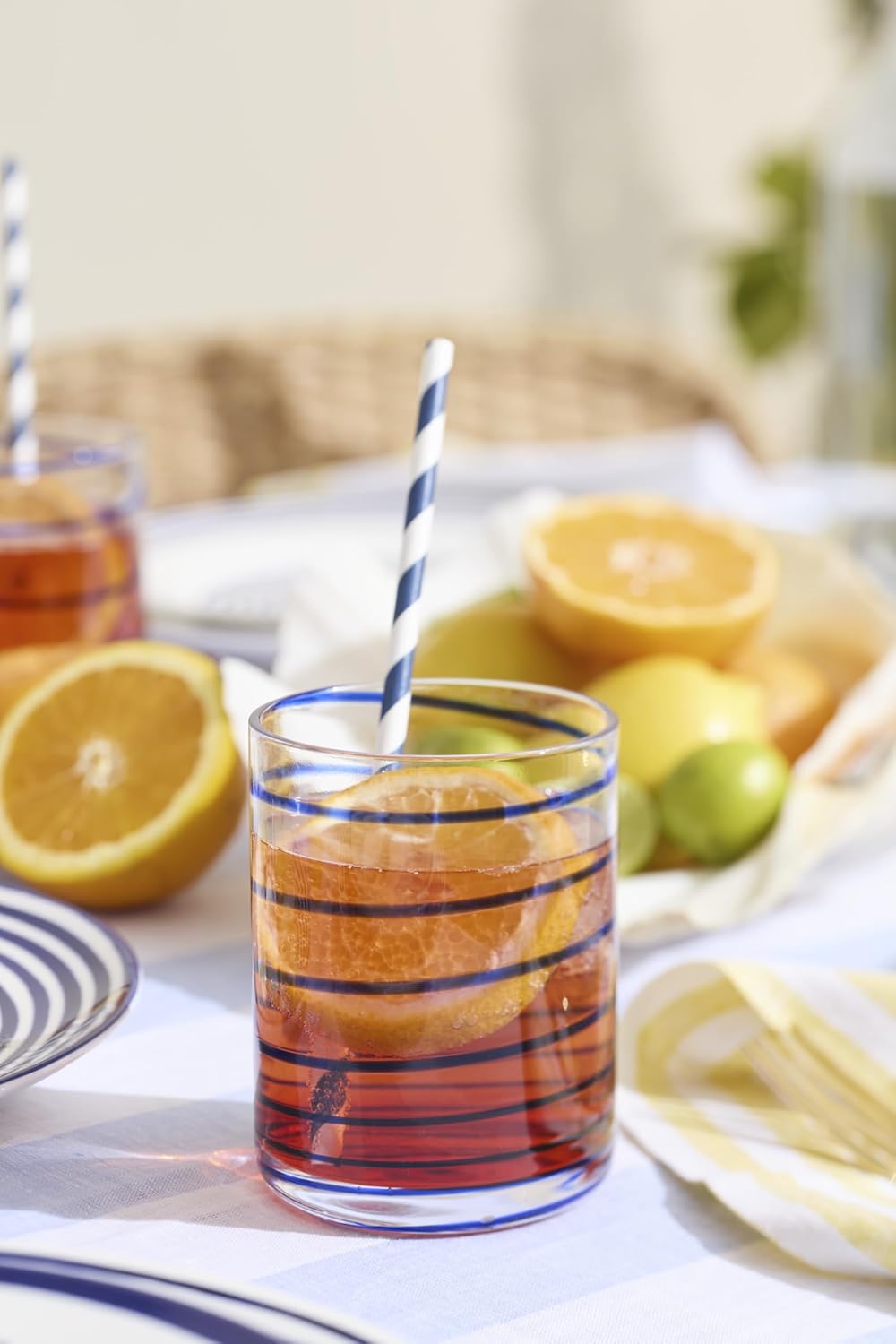 Kate Spade New York Charlotte Street 2-Piece Dof Glass Set, 1.85 LB, Blue