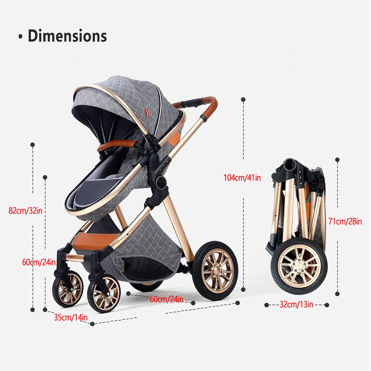 Buy LOUYUPEE Lightweight Stroller with Reversible OneHand
