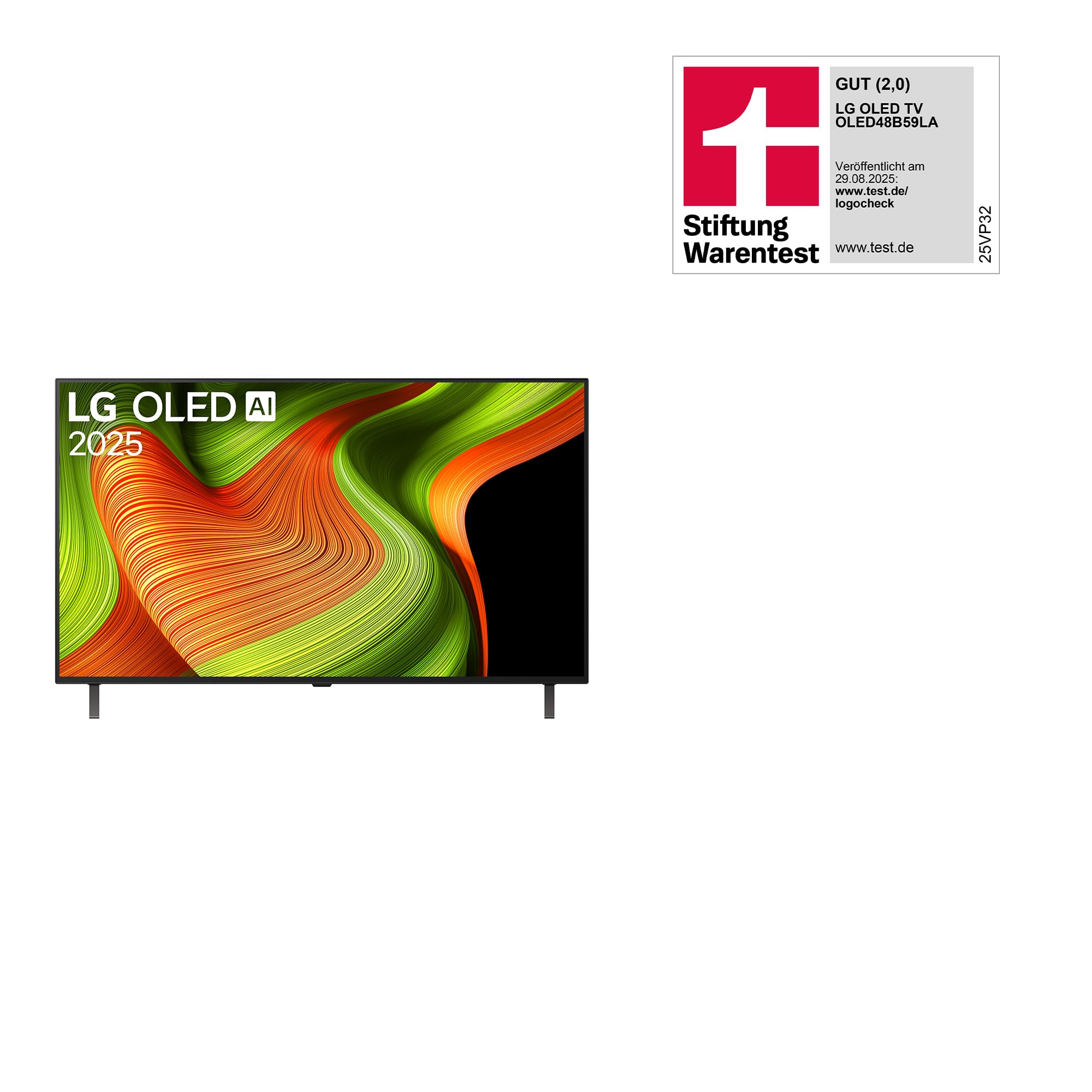 LG OLED48B59LA TV 48 Zoll (121 cm) 4K OLED AI TV (α8 Gen2 4K AI Prozessor, webOS 25, 120Hz) [Modelljahr 2025]