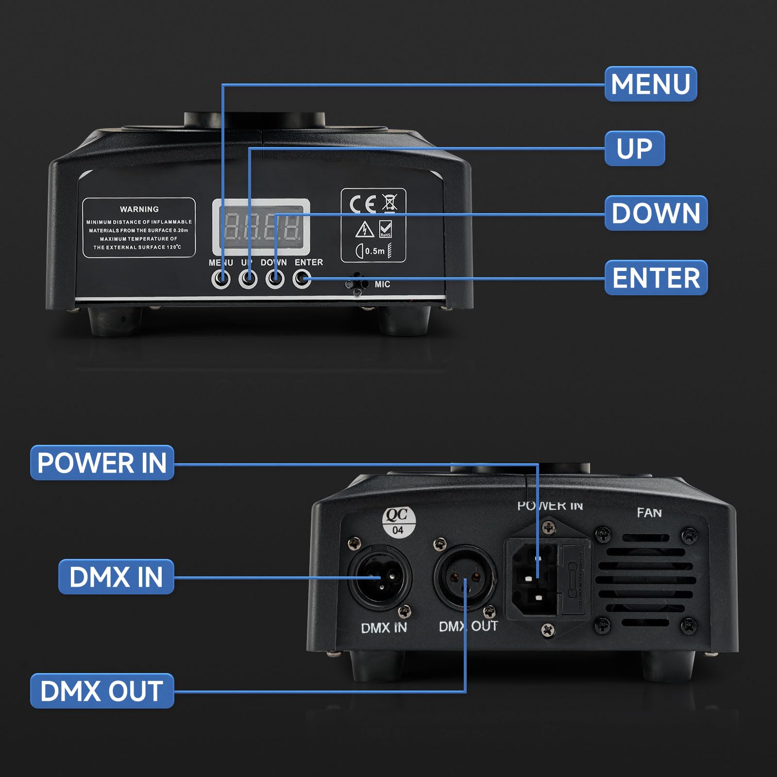 (2Pack)100W Moving Head Led mit 8 Gobos,Party Licht 8 Einfarbige und 6 Zweifarbige Effekte,Bühnenbeleuchtung DJ Light DMX 512 für Feste, Hochzeiten, DJ, Clubs, (2PC 100W)
