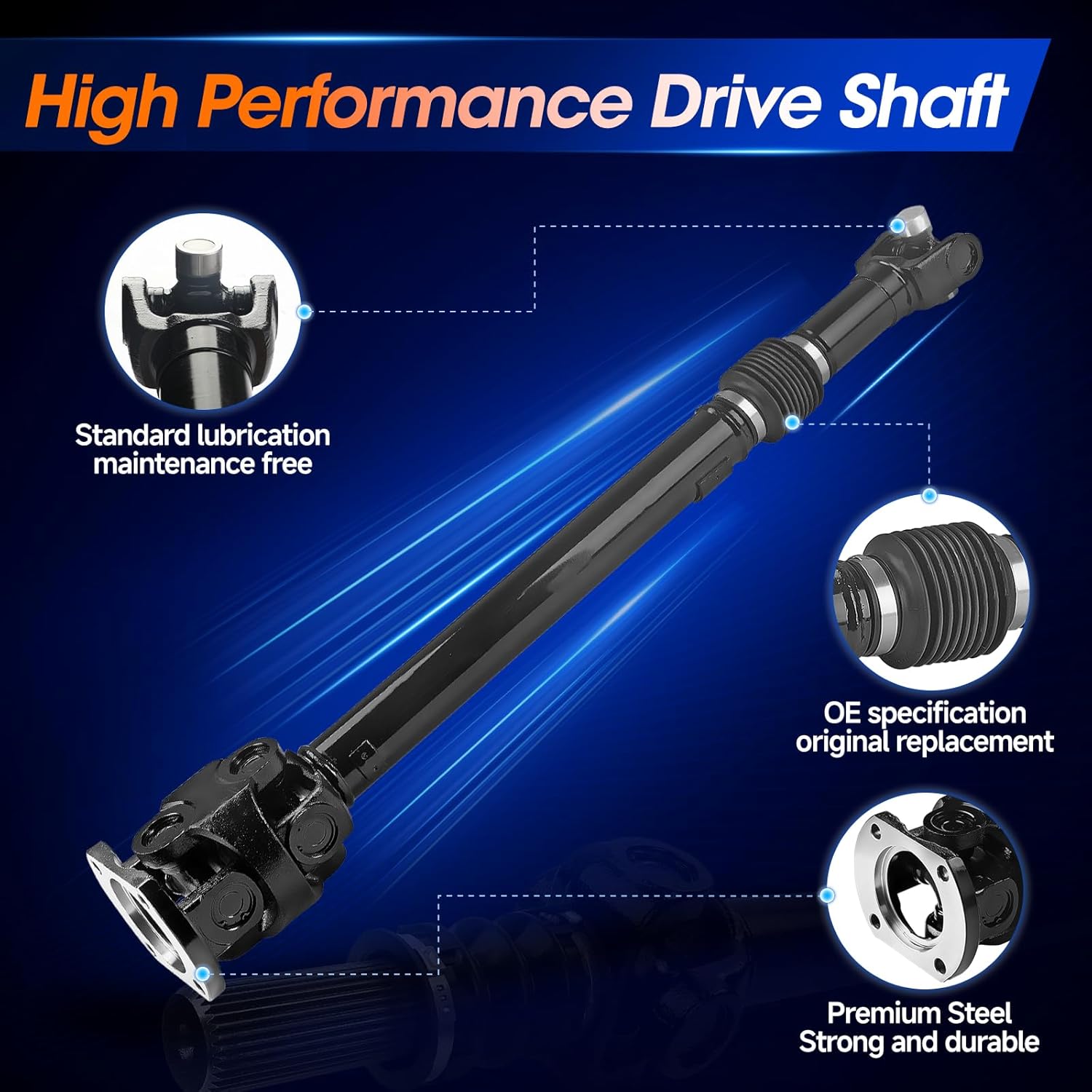 938-192 Front Drive Shaft Prop Shaft Driveshaft Assembly [4WD] Fit for Chevrolet Blazer K10 K20 Suburban K5 Blazer V10 & GMC Jimmy K1500 K2500 V1500 V2500 Suburban, OE 26013911 7830927