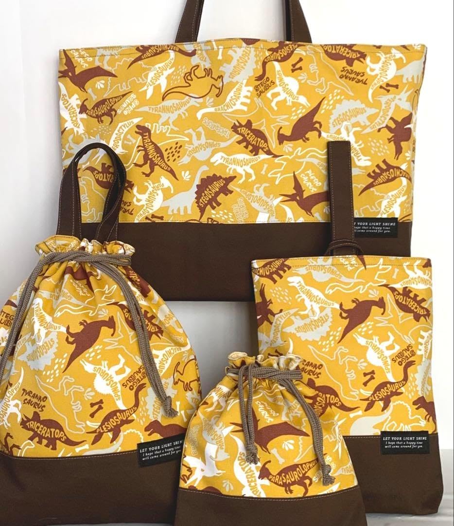 恐竜×ブラウン カッコイイ 入園入学4点セット！男の子 No.56 【恐竜柄