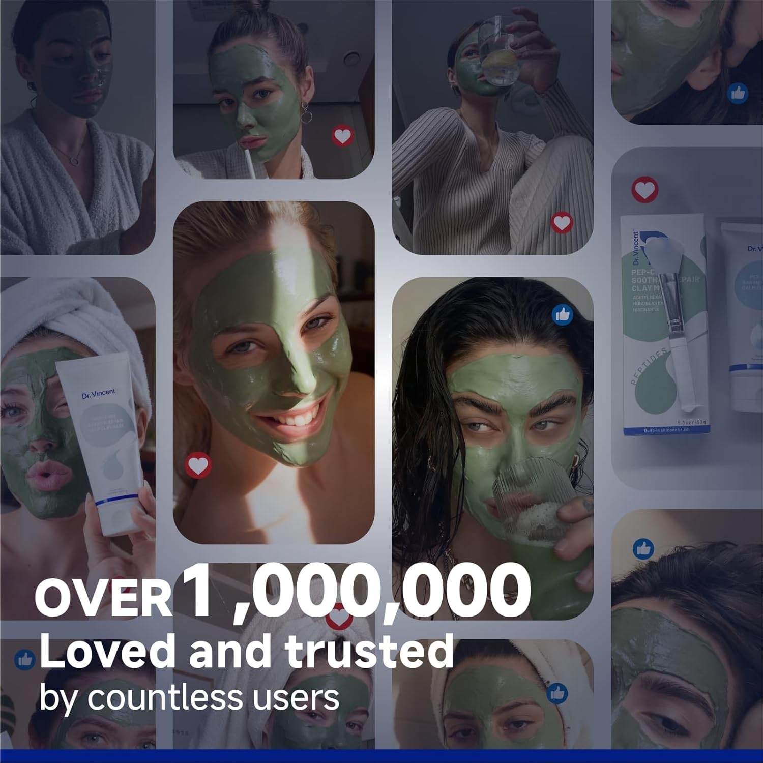 Deep Pores Cleansing Green Clay Mask for Face, Zero Pore Blackhead Mud Facial Mask with Mung Bean for Soothing Oil Control, Mud Mask with Brush for All Skin Types, 5.3 oz Large Size - Image 7