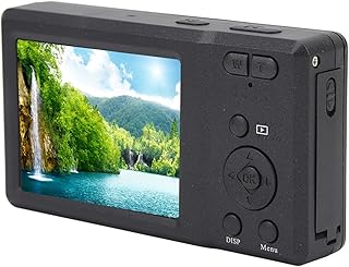 Pyhodi Câmera digital, câmera digital infantil 4K 56MP, câmera de vídeo compacta para vlogging com tela LCD, zoom 20x, flash embutido, câmera pequena recarregável com foco automático para crianças adolescentes adultos (preto)