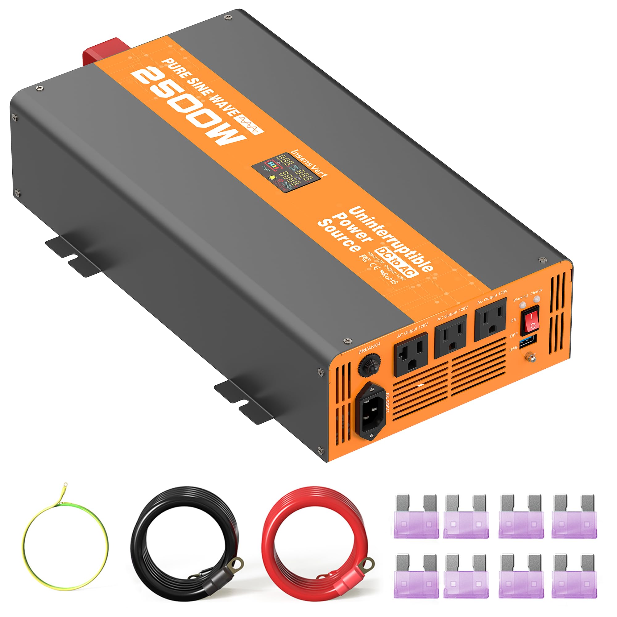 InsensVert 2500W Sump Pump Battery Backup