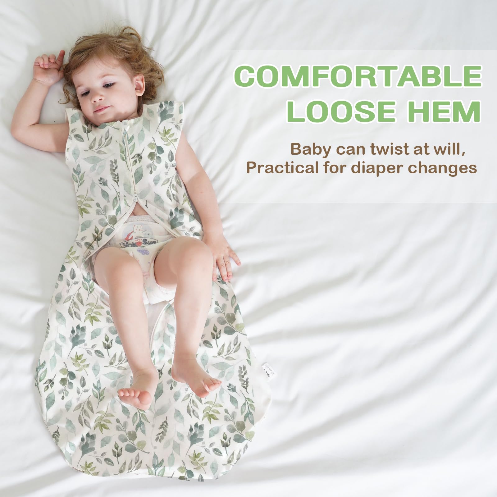 TOGOU2S Baby Sleeping Bag 65cm, 0.5 Tog Sleeping Bag 0-6 Months, Soft Cotton Breathable Summer Sleeping Bag - Image 3