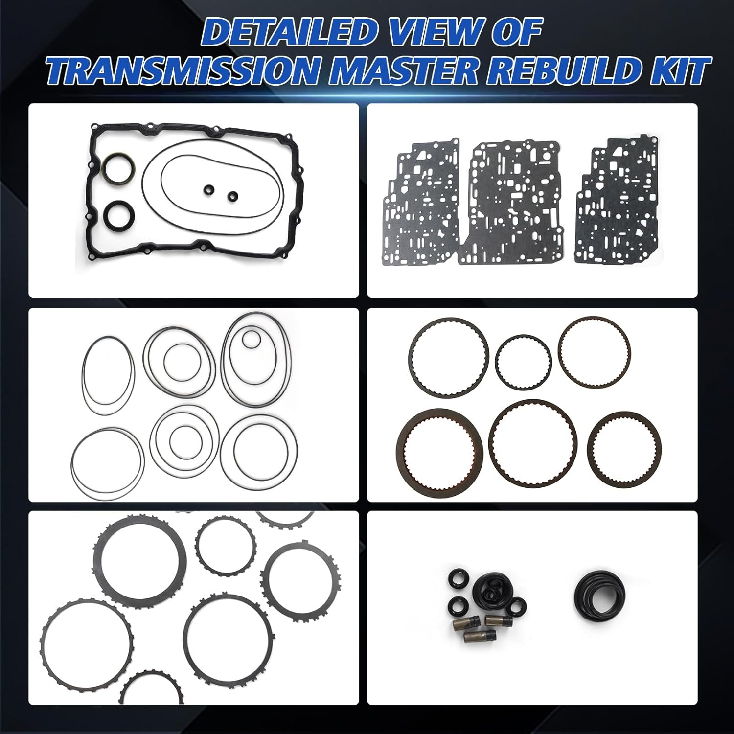 AB60E AB60F Transmission Master Rebuild Kit Fits For 2007-2011 Sequoia/Tundra 5.7L V8 Transmission Friction Kit Clutch Plates Repalce OE AB60E AB60F