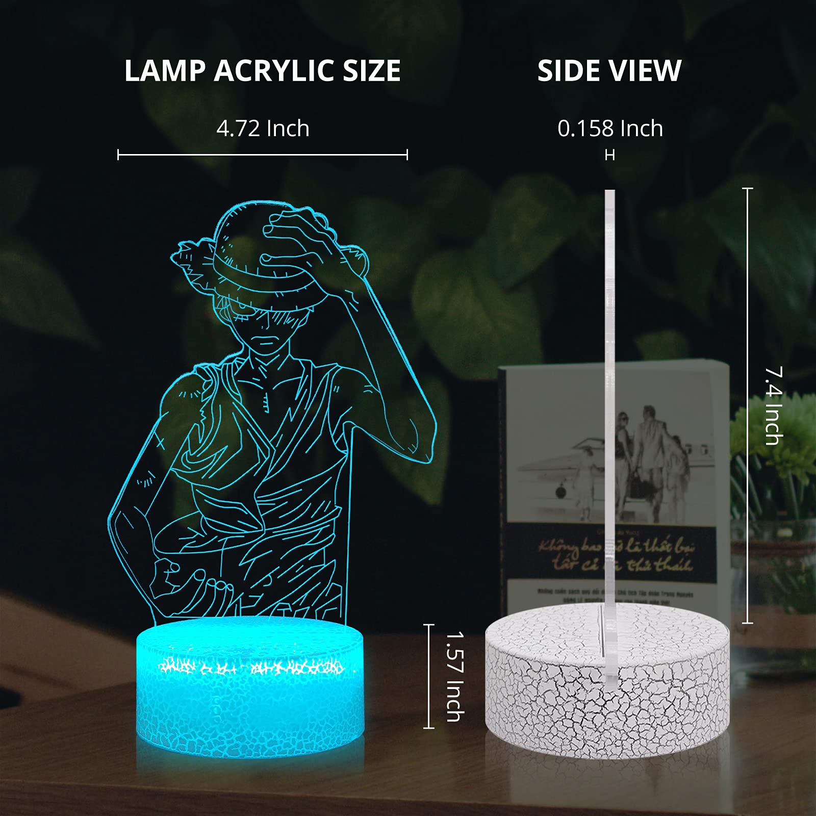 Amazon | Yan-tech 日本キャラクター ワンピース ルフィ 3D LED ナイト