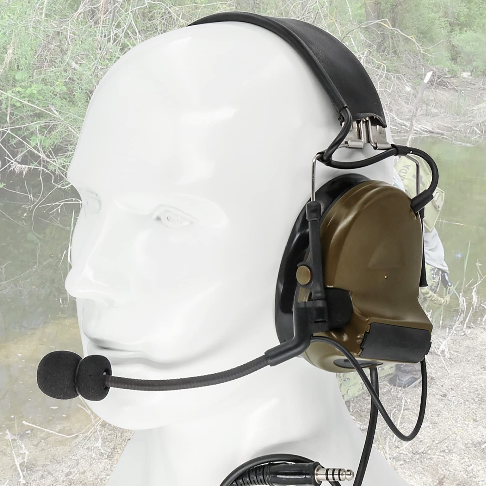 Amazon | Hearangel C2 タクティカルヘッドセット サバゲー ノイズ