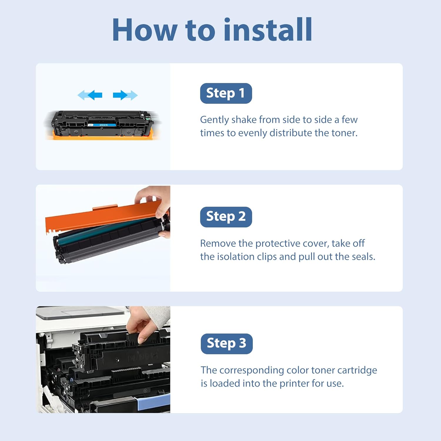 202X Toner Cartridges High Yield for HP Color Laser Jet Pro M281fdw 202X 202A Set Compatible with HP M254dw M254nw MFP M281cdw M280nw M281fdn Printer, 4 Pack Black Cyan Magenta Yellow