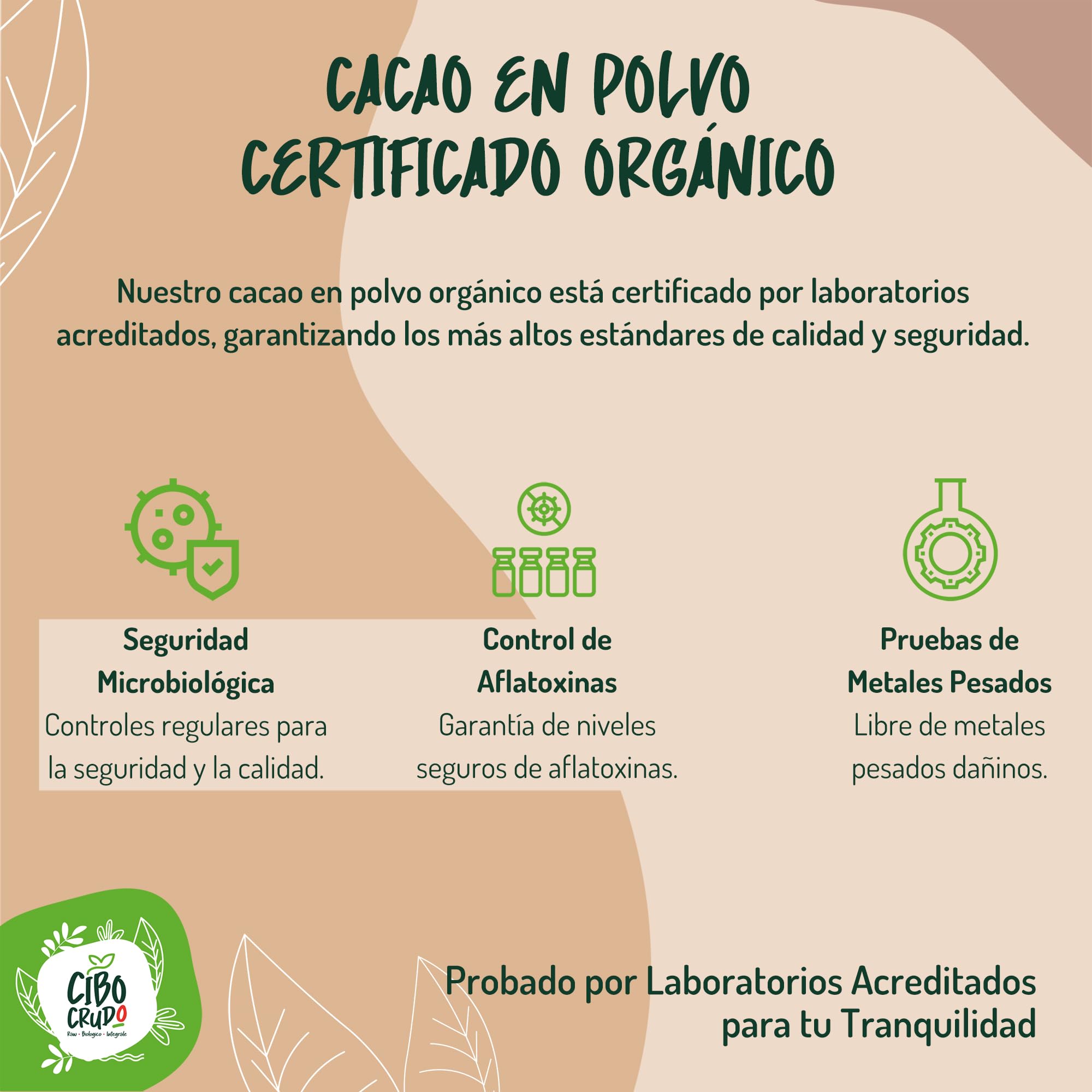 Cacao Puro en Polvo Ecologico sin Azucar - 450g. Cacao en Polvo de Nibs de Cacao Puro no Alcalinizado. Rico en Antioxidantes, Magnesio, Hierro, Vitamina B1 B2.