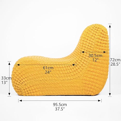 Miniatura 8 de N&V Sofá de espuma de un solo asiento, sofá de suelo sin brazos, espuma de alta densidad de una pieza, funda extraíble y lavable a máquina
