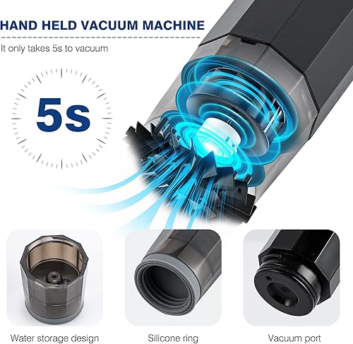 Miniatura 5 de Moonshan Sellador al vacío portátil recargable para alimentos tipo de mano con batería de litio para el hogar
