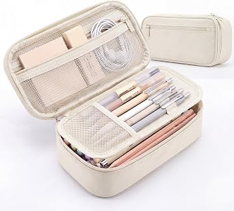 WEMATE Pencil Case, Large Storage Organizer, Makeup Bag, Teacher Must - have, Big Pencil Pouch, Marker Case for College