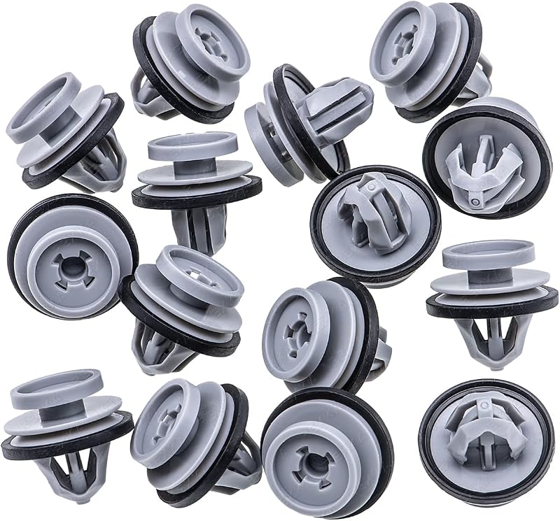 Presilhas de acabamento do para-lama e moldura da porta Rexka para Land Rover LR112137 – Kit com 15 unidades