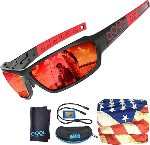 Polarized Fishing Sunglasses for Men Women, Adjustable Nose Pad, UV400, EMS TR90, ideal for Driving Running Golfing Cycling