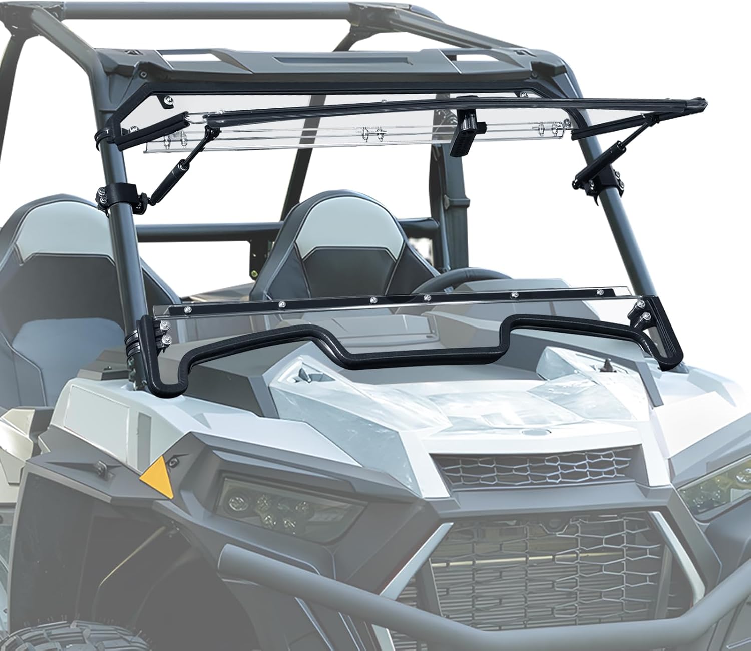StarknightMT RZR XP 1000 Flip UP Windshield Compatible with 2019-2023 Polaris RZR XP/4 1000 Turbo Scratch-Resistant Heavy-duty Front Full Windshield 2-IN-1 Hard Coated PC Clear Window Anti-UV