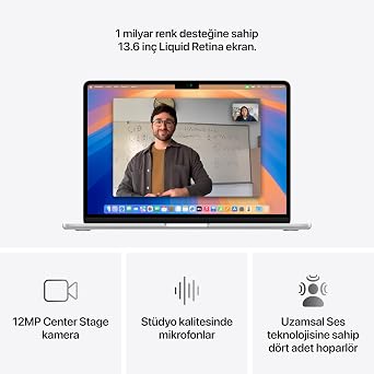 13-inch MacBook Air Laptop with Apple 2025 M4 chip: 13.6-inch Liquid Retina Display, 16GB Unified Memory, 256GB SSD Storage, 12MP Center Stage Camera, Touch ID; Silver Color
