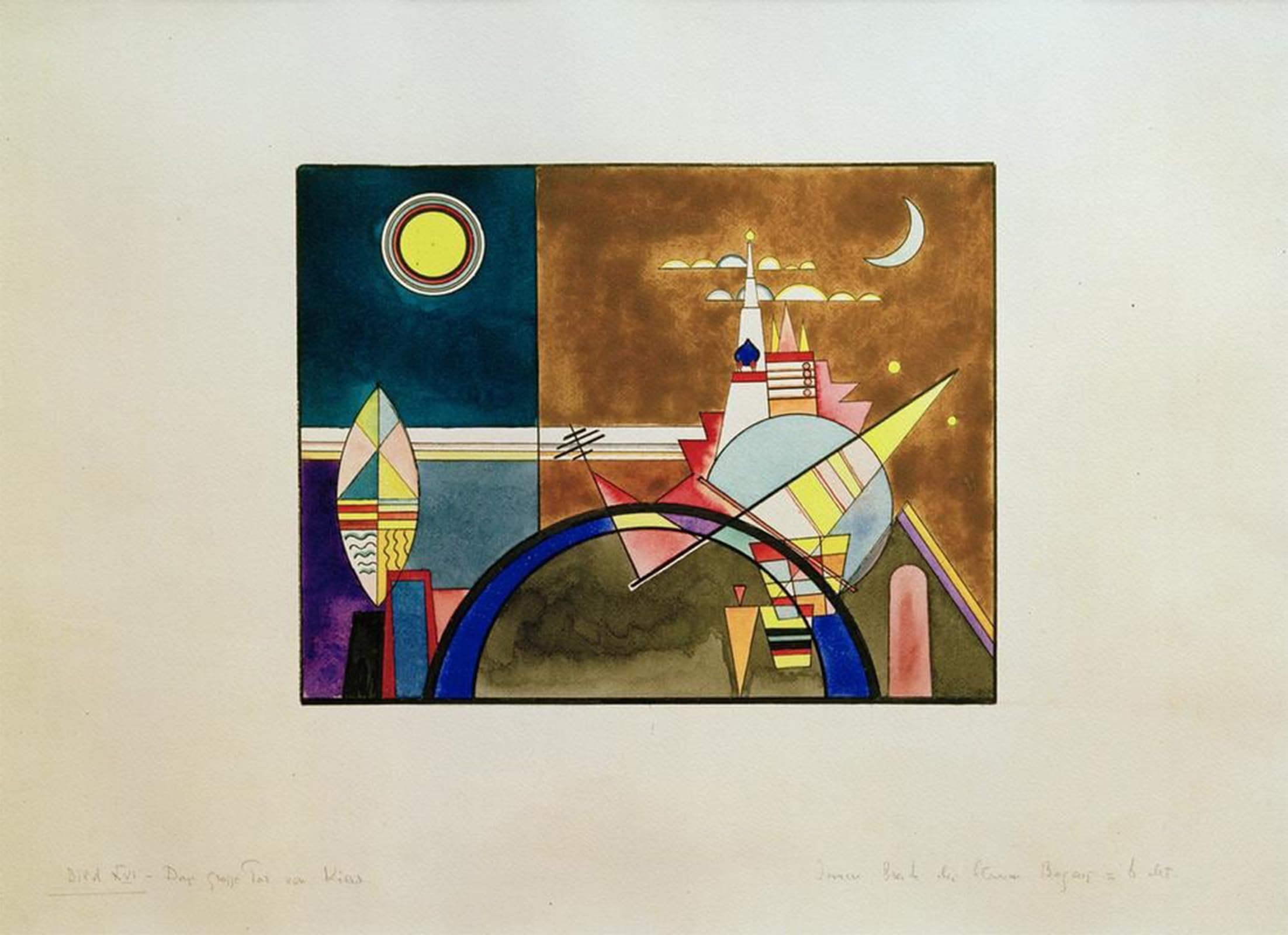 POSTERIIk Famous Print Pop Art Wall Art Graffiti The Great Gate of Kiev by Wassily Kandinsky Art Prints for Home Decor 60x90cm