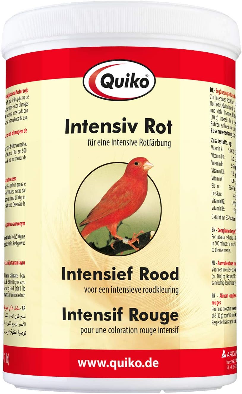 Quiko Intensive Red 500g - Supplementary Food for Red Factor Birds - Enhances Plumage Color
