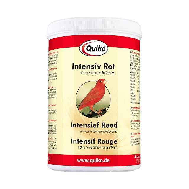 Quiko Intensive Rojo 500g Alimento complementario para aves - Coloración y intensificación del plumaje
