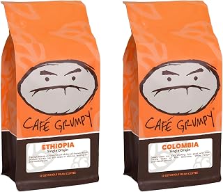 Café Grumpy Global Origins Explorer: Ethiopia Yirgacheffe & Colombia Medium Roast Coffee Bundle - Premium Single-Origin Whole Bean Collection