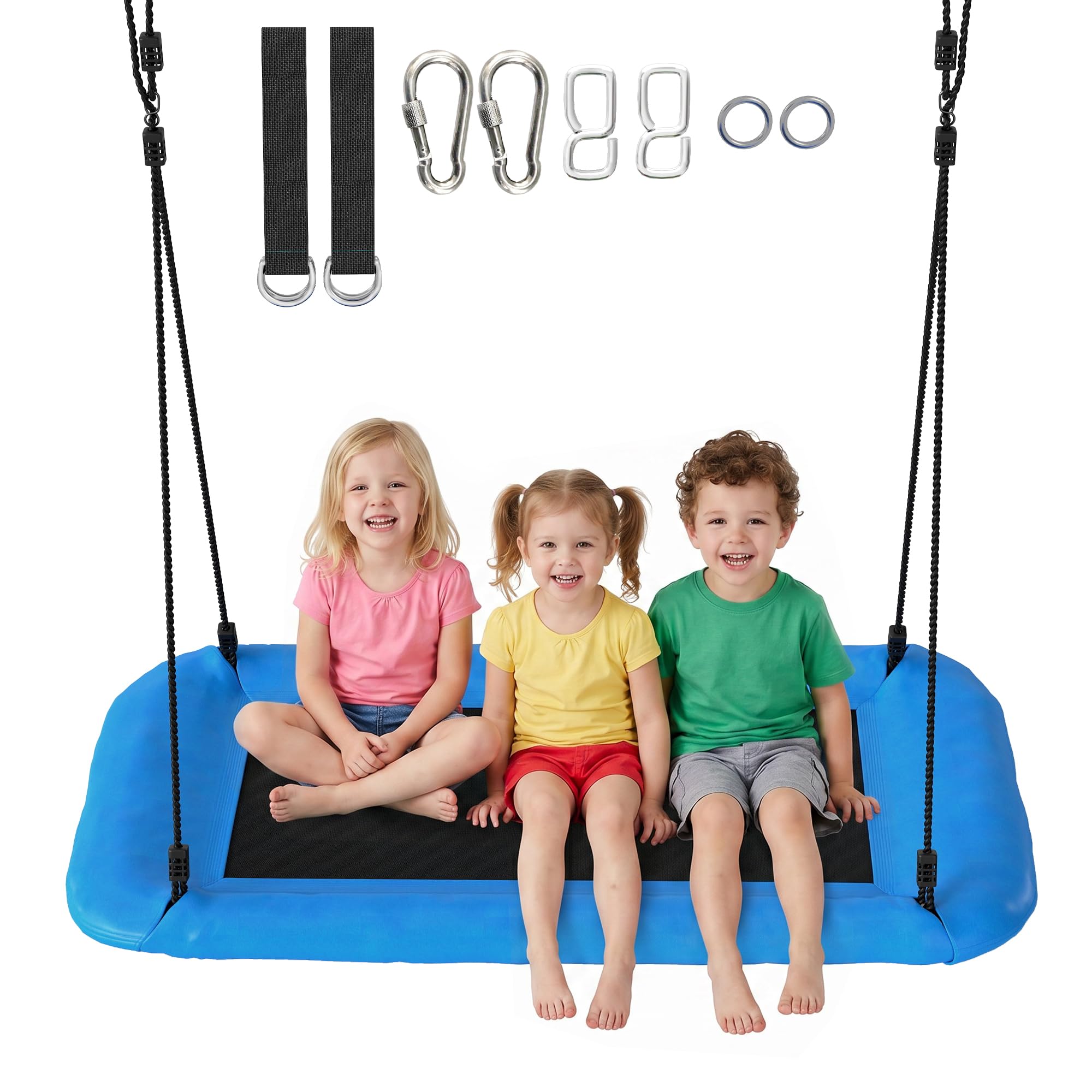 AIYAPLAY Kids Nest Swing - Blue - 148 x 77cm - 300kg Capacity