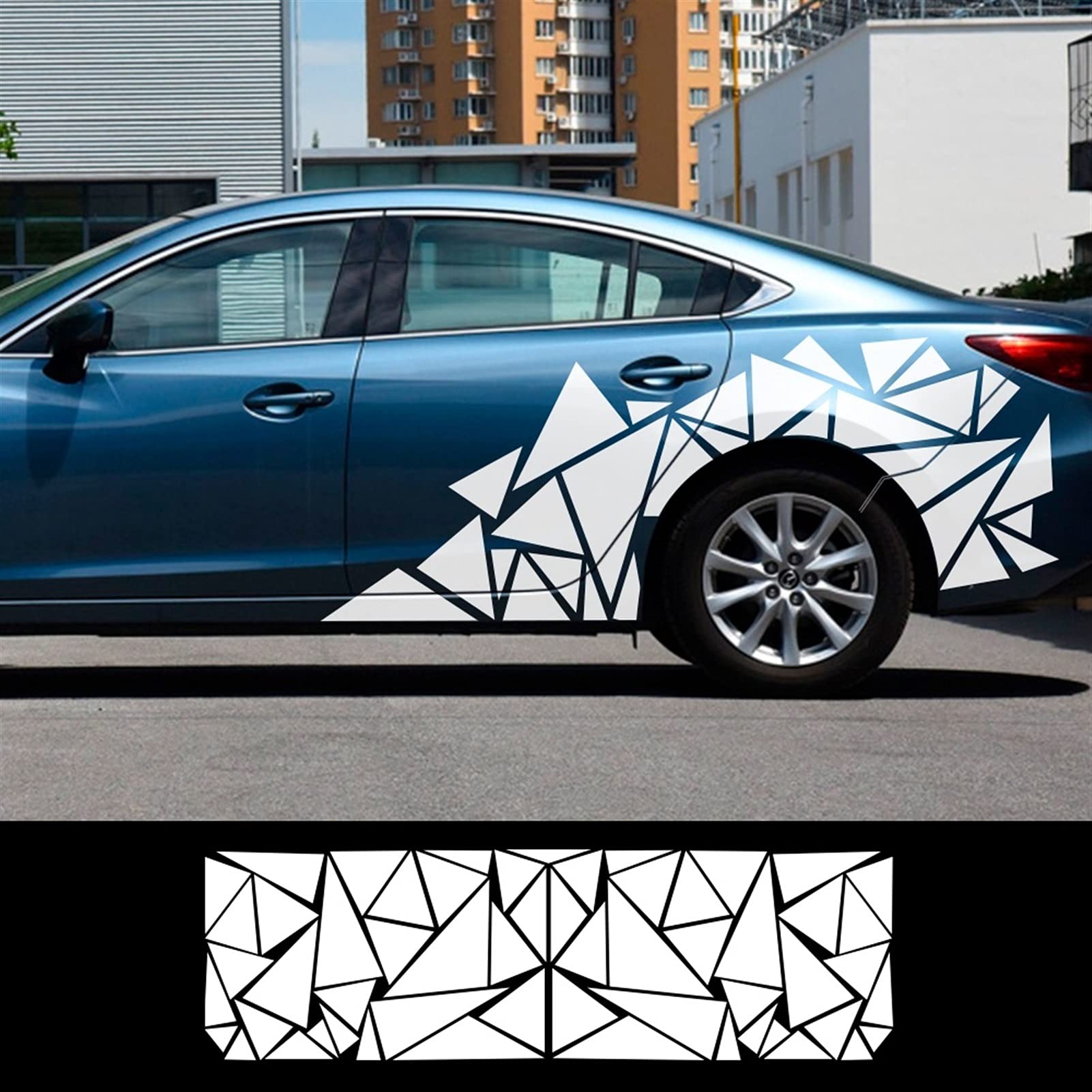 Xingyue Aile I Modelli di Coda 2PCS Car Side Door Vinile Auto del Triangolo Body Stickers Auto Entrambi i Lati Sticker per Tutta l'automobile (Color Name : Matt Gold)