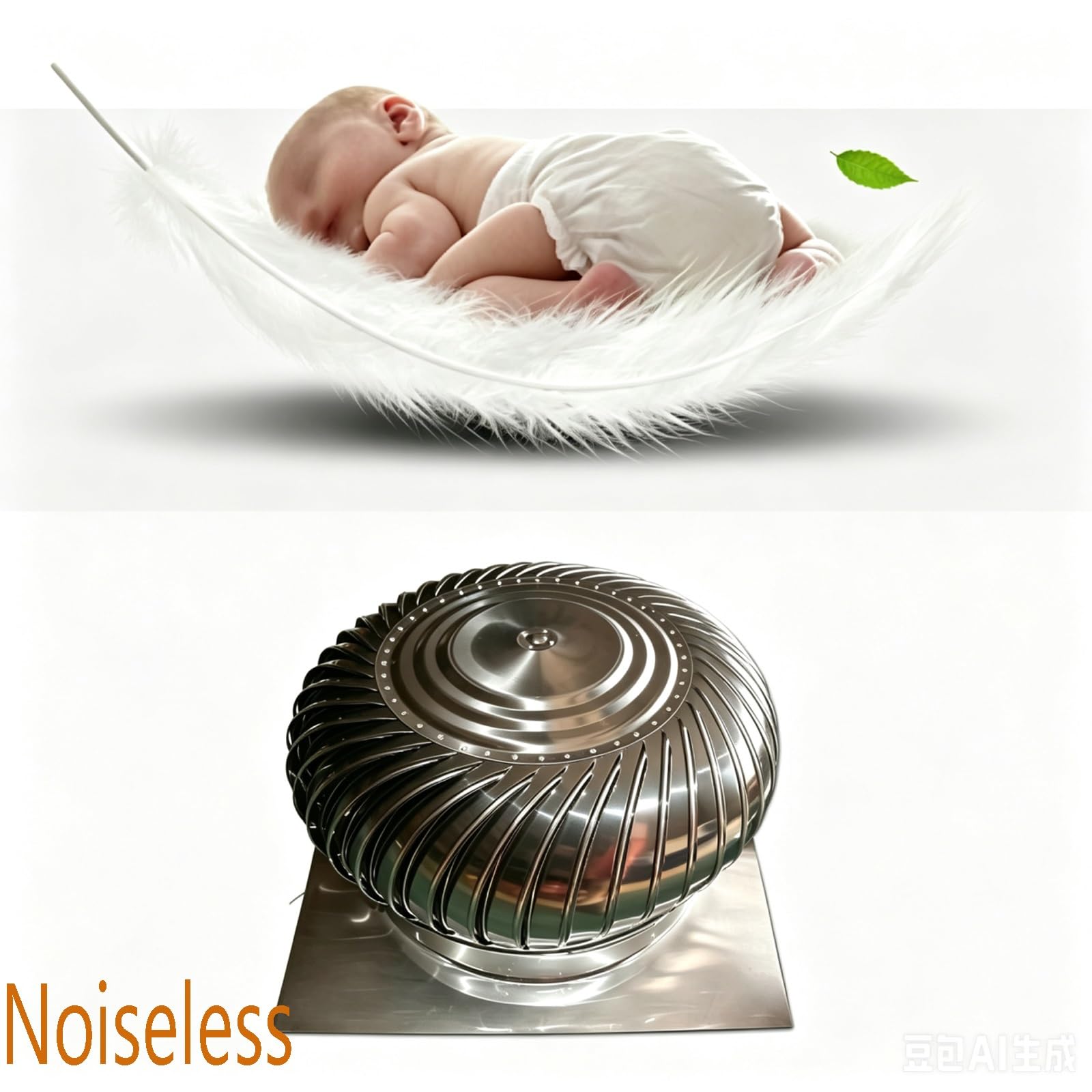 1 Uds 10 Pulgadas,14Pulgadas,18Pulgadas,Salida De Ventilación De Aire Viene | Alimentada Por Viento, Resistente A La Intemperie, Acero Galvanizado, Resistente A La Lluvia.(250mm/10in)