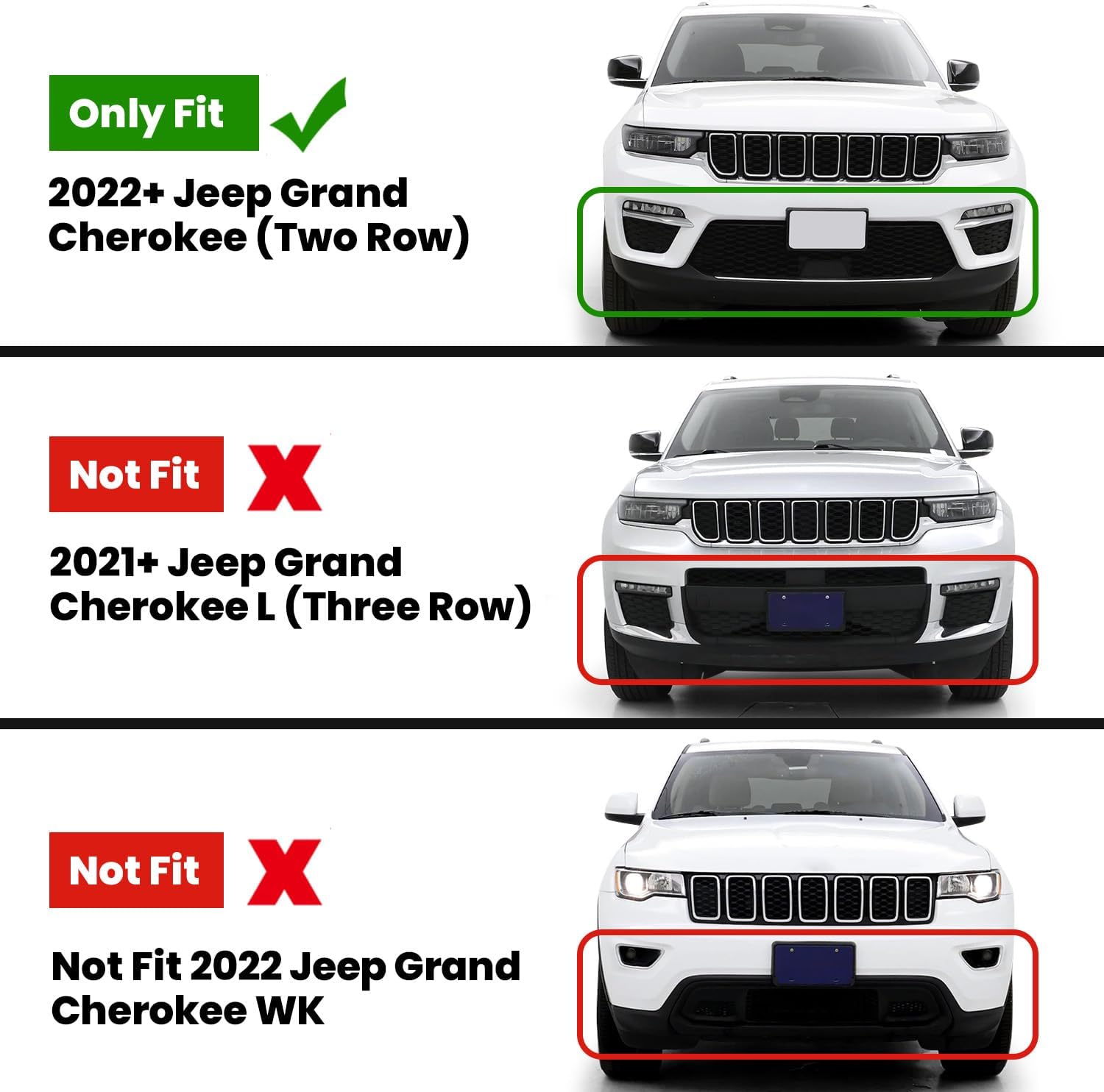 LASFIT Floor Mats & Trunk Mat for Jeep Grand Cherokee WL 2022-2025 2026 5-Seat (Include 4xe, NOT for L), All Weather TPE Custom Fit Car Mats Floor Liners Cargo Liner Cargo Mat Black - Image 2