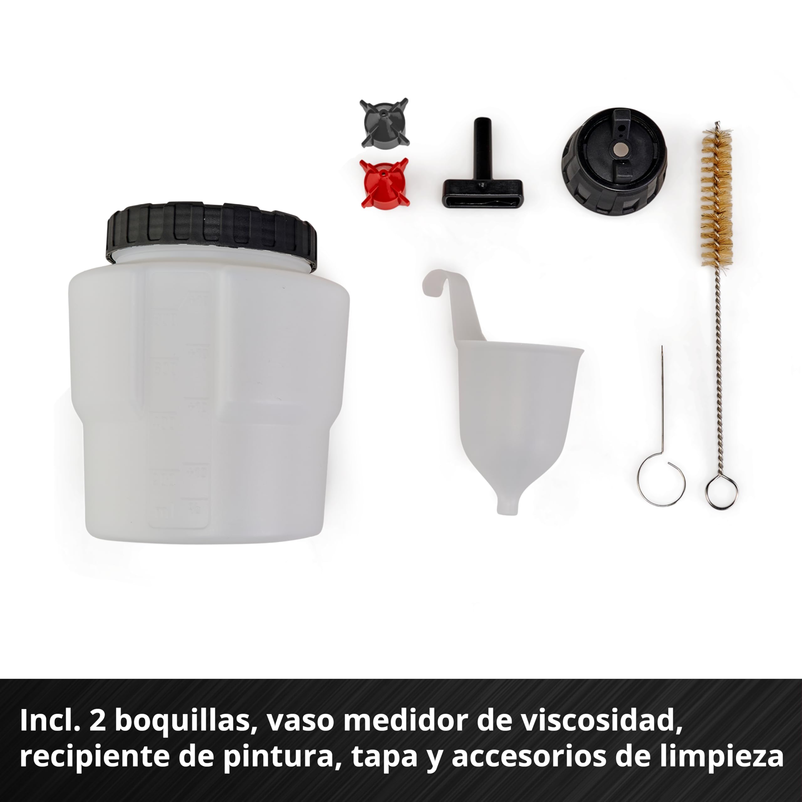 Einhell Sistema de pulverización de Pintura con batería TC-SY 18/60 Li-Solo Power X-Change (Iones de Li, 18V, Recipiente de Pintura 800 ml, Incl. Boquilla 2,0 y 2,5 mm, envío sin batería ni Cargador)